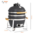 Load image into Gallery viewer, Boss Grill The Egg XS - 15 Inch Ceramic Kamado Style Charcoal Smoker BBQ Grill
