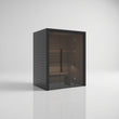 Load image into Gallery viewer, Hekla Traditional 160 sauna in Nero finish, side angle view with door closed
