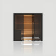 Load image into Gallery viewer, Hekla Traditional 210 sauna in Nero finish, straight-on front view with door open
