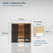 Load image into Gallery viewer, Hekla Traditional 210x sizes: 211 cm wide, 205 cm deep, 200 cm tall, with L-shaped benches 60 cm deep
