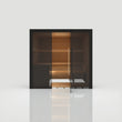 Load image into Gallery viewer, Hekla Traditional 210x sauna in Nero finish, straight-on front view with door open

