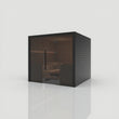 Load image into Gallery viewer, Hekla Traditional 220 indoor sauna in Nero black finish, angled front view with glass door closed
