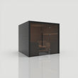 Load image into Gallery viewer, Hekla Traditional 220 sauna in Nero finish, side angle view with door closed
