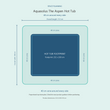 Load image into Gallery viewer, Top-down space plan for Aquasolus The Aspen Hot Tub, showing the 232 x 200 cm footprint and a 40 cm zone around every side.

