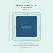 Load image into Gallery viewer, Top-down space plan for Aquasolus The Calma Hot Tub, showing the 213 x 213 cm footprint and a 40 cm zone around every side.
