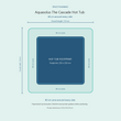 Load image into Gallery viewer, Top-down space plan for Aquasolus The Cascade Hot Tub, showing the 230 x 230 cm footprint and a 40 cm zone around every side.
