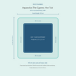 Load image into Gallery viewer, Top-down space plan for Aquasolus The Cypress Hot Tub, showing the 213 x 213 cm footprint and a 40 cm zone around every side.
