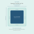 Load image into Gallery viewer, Top-down space plan for Aquasolus The Eden Hot Tub, showing the 213 x 213 cm footprint and a 40 cm zone around every side.
