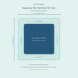 Load image into Gallery viewer, Top-down space plan for Aquasolus The Harmony Hot Tub, showing the 213 x 213 cm footprint and a 40 cm zone around every side.
