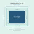 Load image into Gallery viewer, Top-down space plan for Aquasolus The Sierra Hot Tub, showing the 225 x 180 cm footprint and a 40 cm zone around every side.
