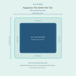 Load image into Gallery viewer, Top-down space plan for Aquasolus The Zenith Hot Tub, showing the 280 x 230 cm footprint and a 40 cm zone around every side.
