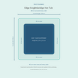 Load image into Gallery viewer, Top-down space plan for Edge Knightsbridge Hot Tub, showing the 216 x 216 cm footprint and a 40 cm zone around every side.
