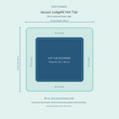 Load image into Gallery viewer, Top-down space plan for Jacuzzi LodgeM Hot Tub, showing the 200 x 185 cm footprint and a 40 cm zone around every side.
