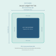 Load image into Gallery viewer, Top-down space plan for Jacuzzi LodgeS Hot Tub, showing the 185 x 165 cm footprint and a 40 cm zone around every side.
