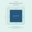 Load image into Gallery viewer, Top-down space plan for Platinum Spas Santorini Hot Tub, showing the 210 x 210 cm footprint and a 40 cm zone around every side.
