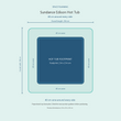 Load image into Gallery viewer, Top-down space plan for Sundance Edison Hot Tub, showing the 214 x 214 cm footprint and a 40 cm zone around every side.
