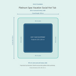 Load image into Gallery viewer, Top-down space plan for Platinum Spas Vacation Social Hot Tub, showing the 200 x 200 cm footprint and a 40 cm zone around every side.
