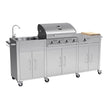 Load image into Gallery viewer, Boss Grill Texas Premium Outdoor Kitchen - 4 Burner Gas BBQ Grill with Side Burner - Stainless Steel
