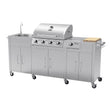 Load image into Gallery viewer, Boss Grill Texas Premium Outdoor Kitchen - 4 Burner Gas BBQ Grill with Side Burner - Stainless Steel
