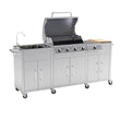 Load image into Gallery viewer, Boss Grill Texas Premium Outdoor Kitchen - 4 Burner Gas BBQ Grill with Side Burner - Stainless Steel
