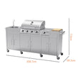 Load image into Gallery viewer, Boss Grill Texas Premium Outdoor Kitchen - 4 Burner Gas BBQ Grill with Side Burner - Stainless Steel
