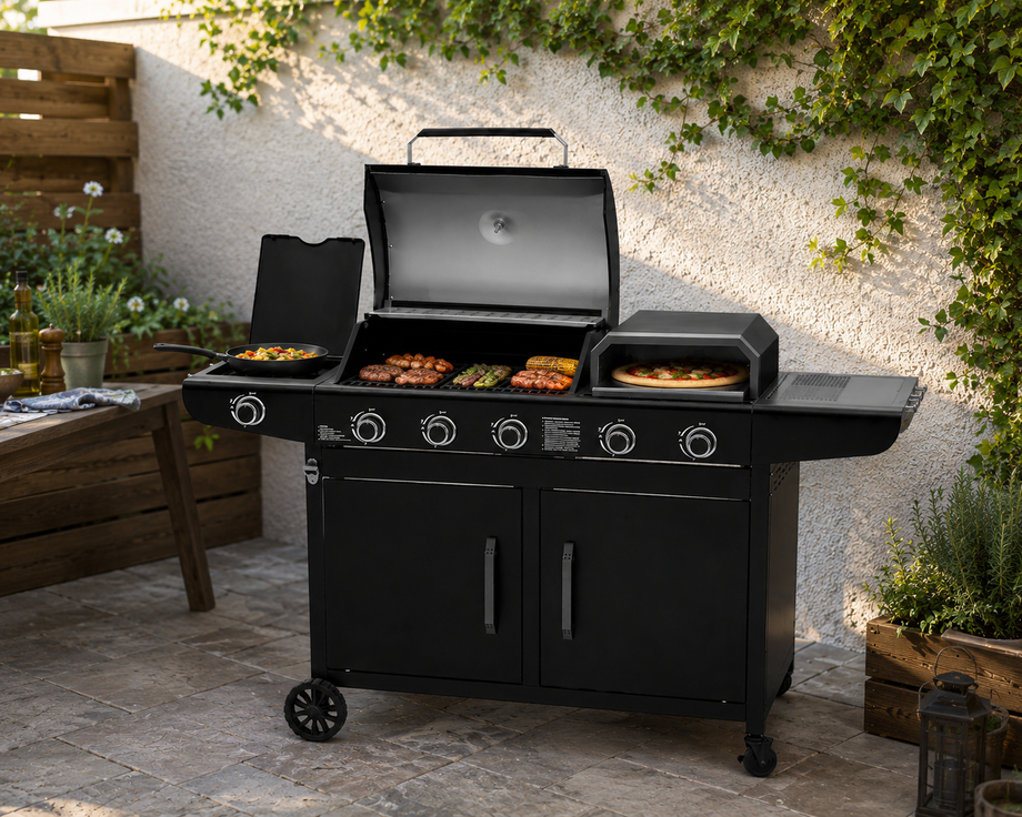 Boss Grill Forno 3-in-1 3 Burner Gas BBQ with Pizza Oven