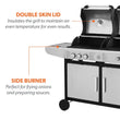 Load image into Gallery viewer, Boss Grill Premium Dual Fuel - 2 Burner Dual Fuel BBQ Grill with Side Burner - Stainless Steel
