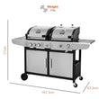Load image into Gallery viewer, Boss Grill Premium Dual Fuel - 2 Burner Dual Fuel BBQ Grill with Side Burner - Stainless Steel
