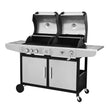 Load image into Gallery viewer, Boss Grill Premium Dual Fuel - 2 Burner Dual Fuel BBQ Grill with Side Burner - Stainless Steel
