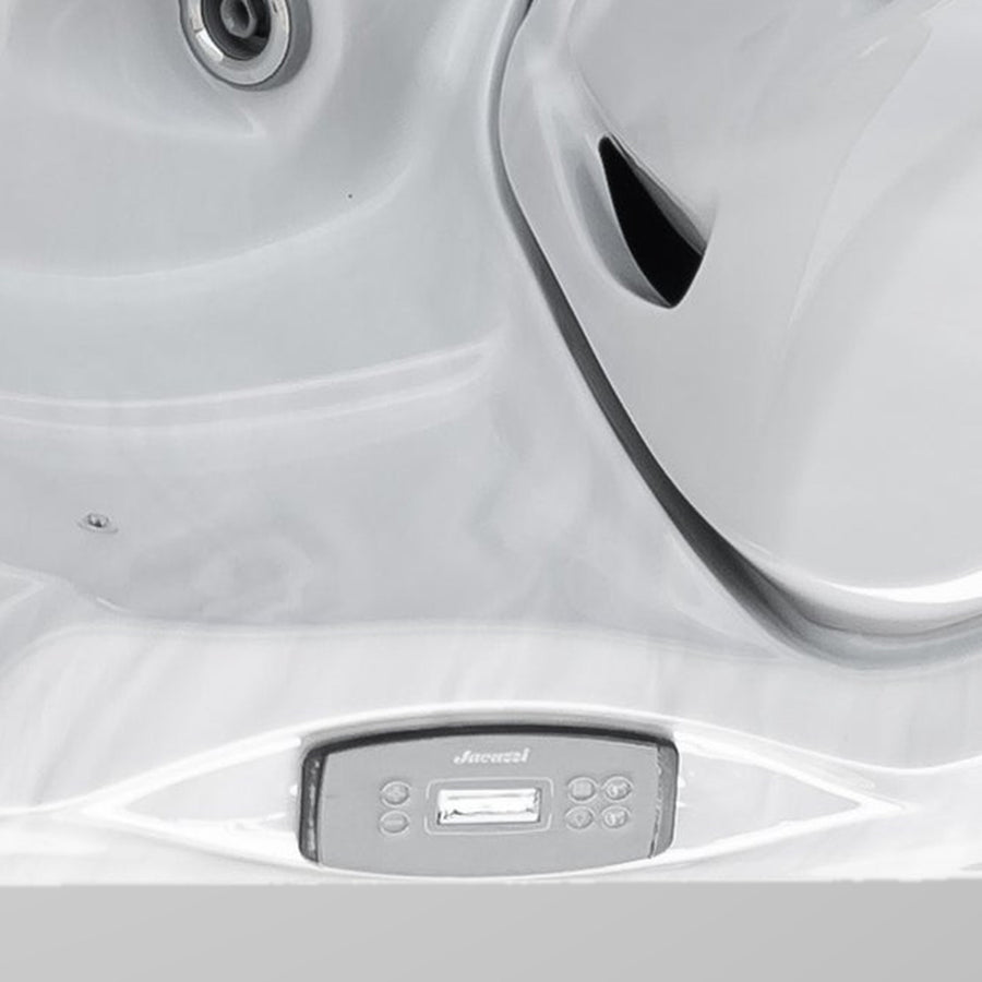 Close-up of the control panel on the Jacuzzi J-201 hot tub