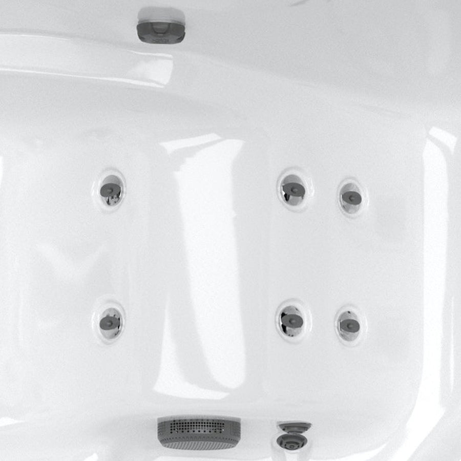 Close-up of the lounge seat jets in the Jacuzzi J-315