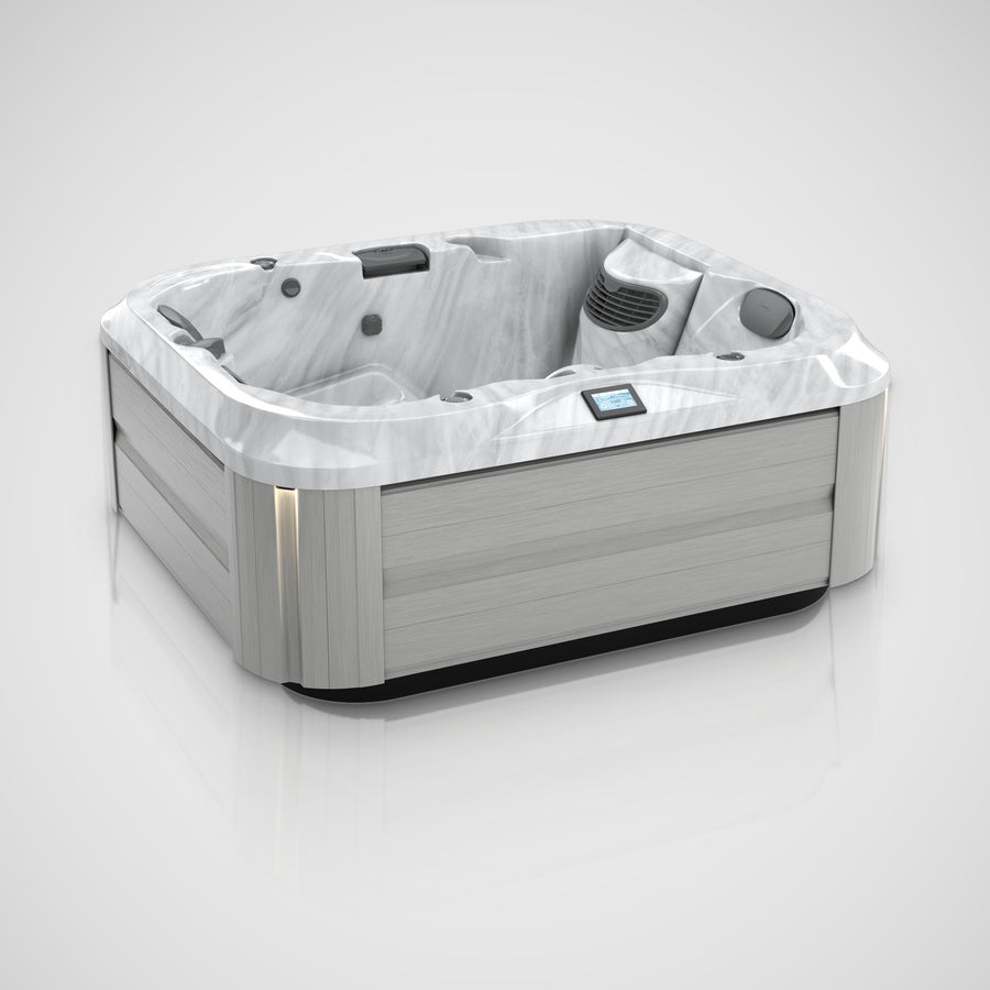 Jacuzzi J-315 hot tub with a Platinum shell and Brushed Grey cabinet
