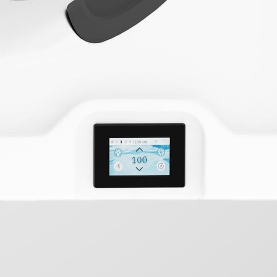 Close-up of the J-408L touchscreen control panel