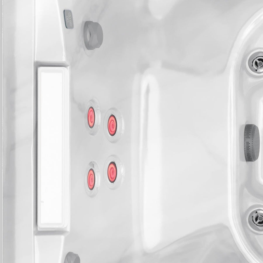 Close-up of the J-508L infrared and red light therapy seat
