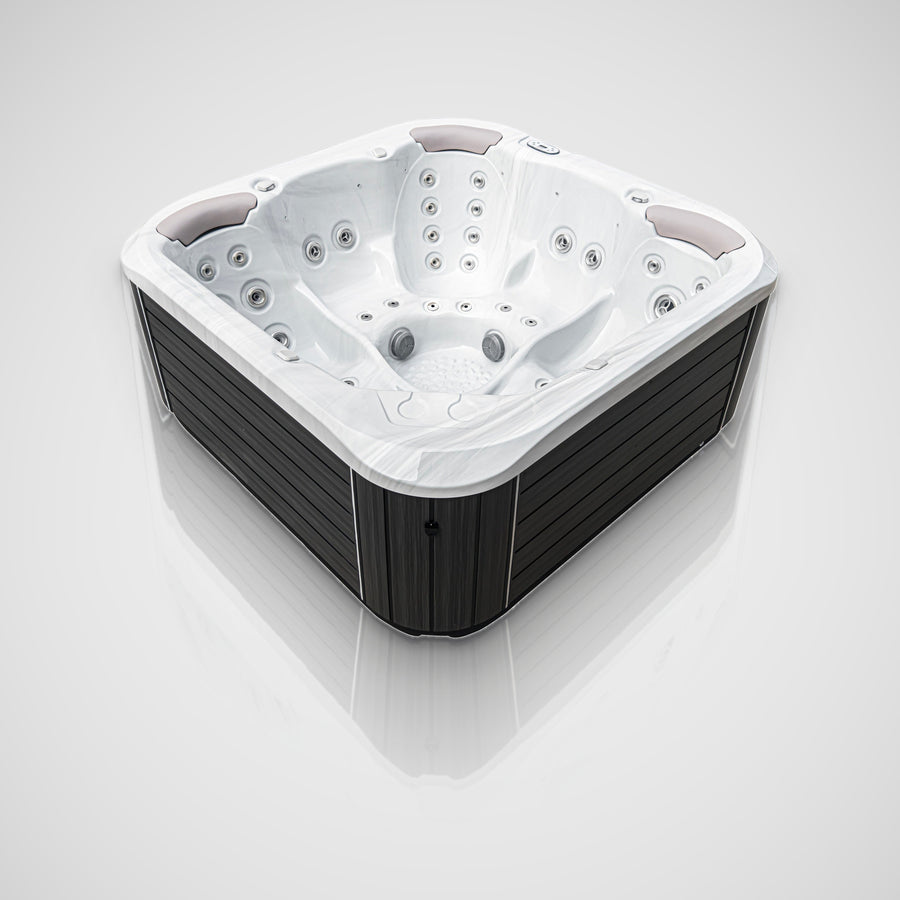 Jacuzzi S-550 hot tub from the front left (studio)