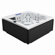Load image into Gallery viewer, Edge Kensington Hot Tub in Dark Grey - lounger layout - square white background - July 2026
