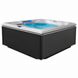 Load image into Gallery viewer, Edge Kensington Hot Tub in Dark Grey - illuminated exterior - square white background - July 2026
