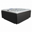 Load image into Gallery viewer, Edge Kensington Hot Tub in Dark Grey - seating and cabinet view - square white background - July 2026
