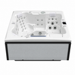 Load image into Gallery viewer, Edge Kensington Hot Tub in Light Grey - seating and cabinet view - square white background - July 2026
