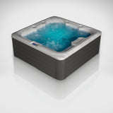 Load image into Gallery viewer, The Outdoor Living Escape hot tub with the jets and lights on