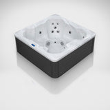 Load image into Gallery viewer, The Outdoor Living Hideaway hot tub seen from a three-quarter angle in the studio