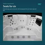 Load image into Gallery viewer, Hydrotherapy seats for six in the Outdoor Living Active Pro