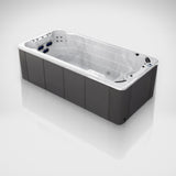 Load image into Gallery viewer, Outdoor Living Active Pro 15ft swim spa on a silver studio floor, view 2