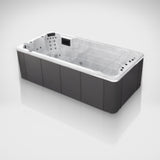 Load image into Gallery viewer, Outdoor Living Active Pro 15ft swim spa on a silver studio floor, view 6