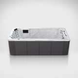 Load image into Gallery viewer, Outdoor Living Active Pro 15ft swim spa on a silver studio floor, view 7