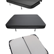 Load image into Gallery viewer, Hot tub cover shown open and closed with its fastening straps
