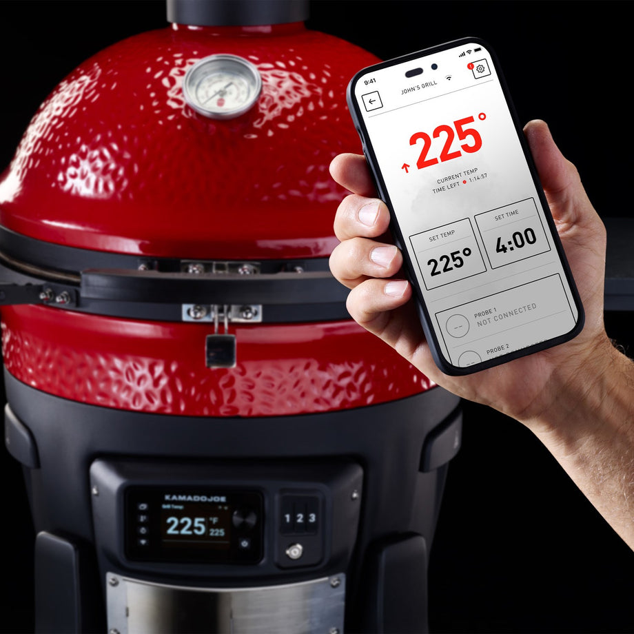 Kamado Joe Konnected Joe Digital Charcoal Grill and Smoker - Black/Red