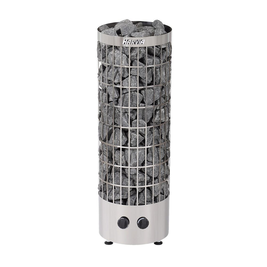 Harvia Cilindro 9kW stainless steel sauna heater with built-in controls