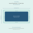 Load image into Gallery viewer, Top-down space plan for Jacuzzi PowerActive J-19 Swim Spa, showing the 564 x 236 cm footprint and a 40 cm zone around every side.

