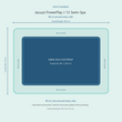 Load image into Gallery viewer, Top-down space plan for Jacuzzi PowerPlay J-13 Swim Spa, showing the 381 x 236 cm footprint and a 40 cm zone around every side.
